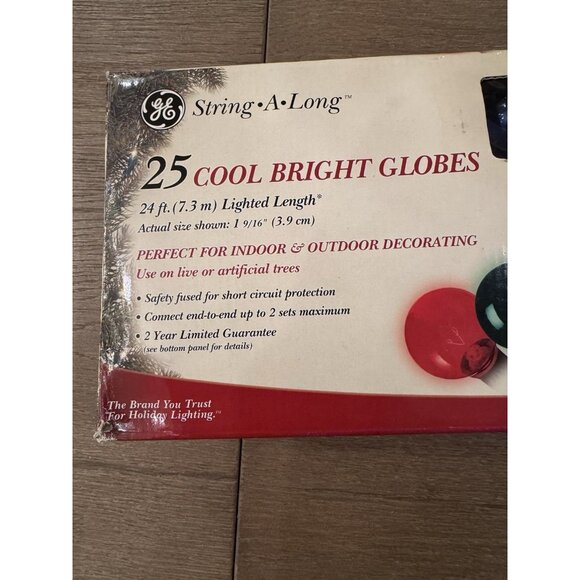 VTG NEW Cool Bright Globes 25 Christmas Lights Set Multicolor Bulb RARE HTF - Picture 2 of 8